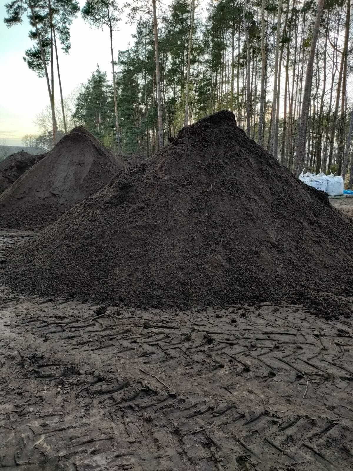 Ziemia ogrodowa przesiewana, torf, nawóz naturalny