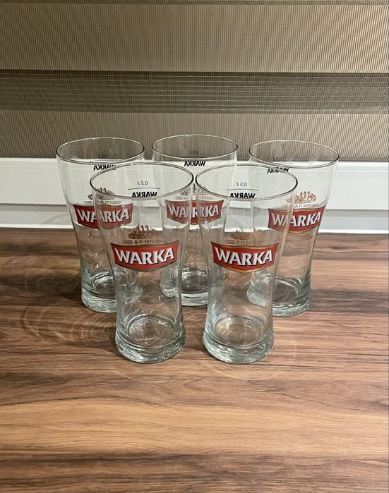 Zestaw 5 szklanek do Piwa Warka 0,5L