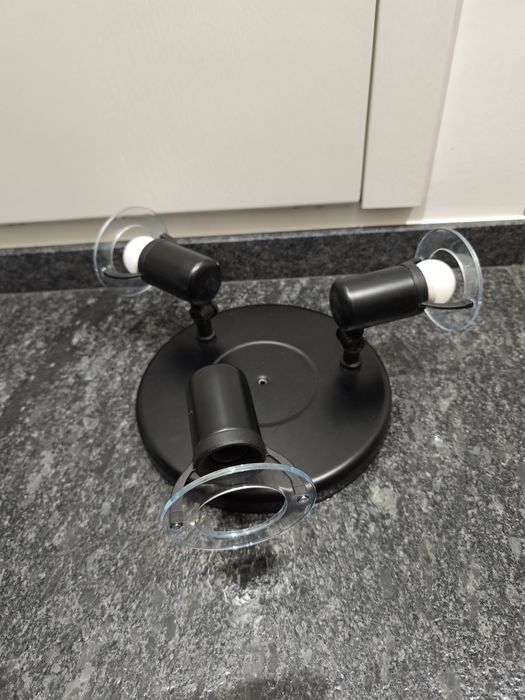 Lampa sufitowa czarna + 2 żarówki