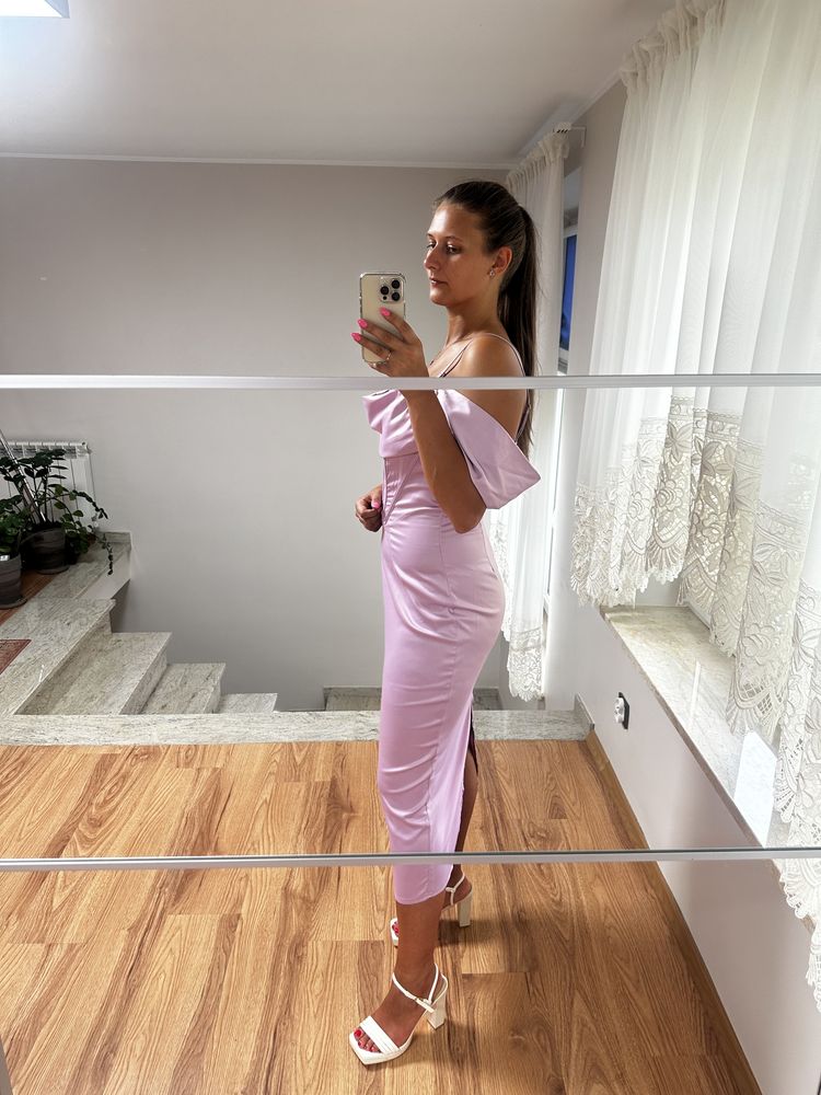 Nowa satynowa sukienka missguided rozmiar 42 wesele impreza gorset