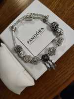 Браслет Pandora пандора срібло 925 бусина с шармами
