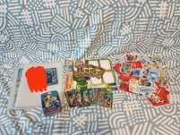 Duży zestaw kolekcjonerski kart Ninjago+2 albumy i puszka
