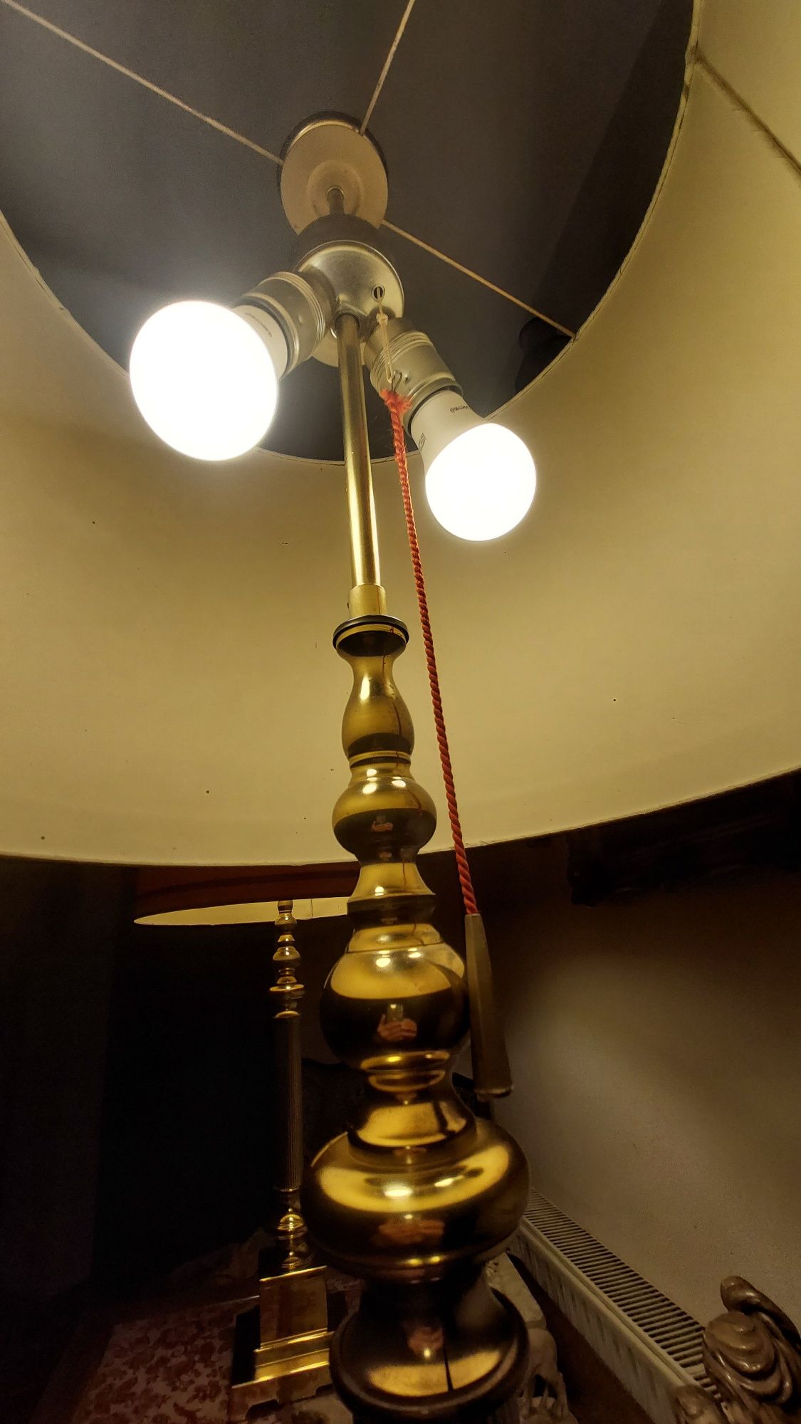 Przepiękne komplet lamp w mosiądzu 1 metr wys