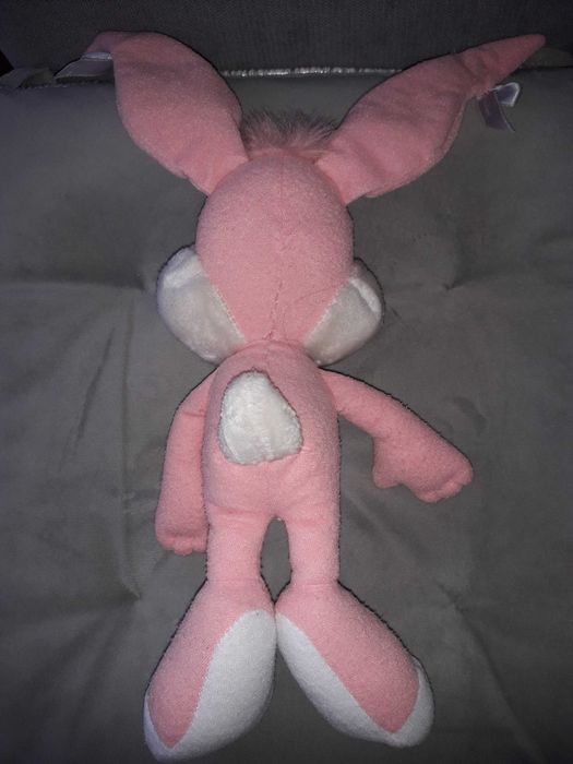 Królik z bajki różowy, maskotka pluszak 43cm