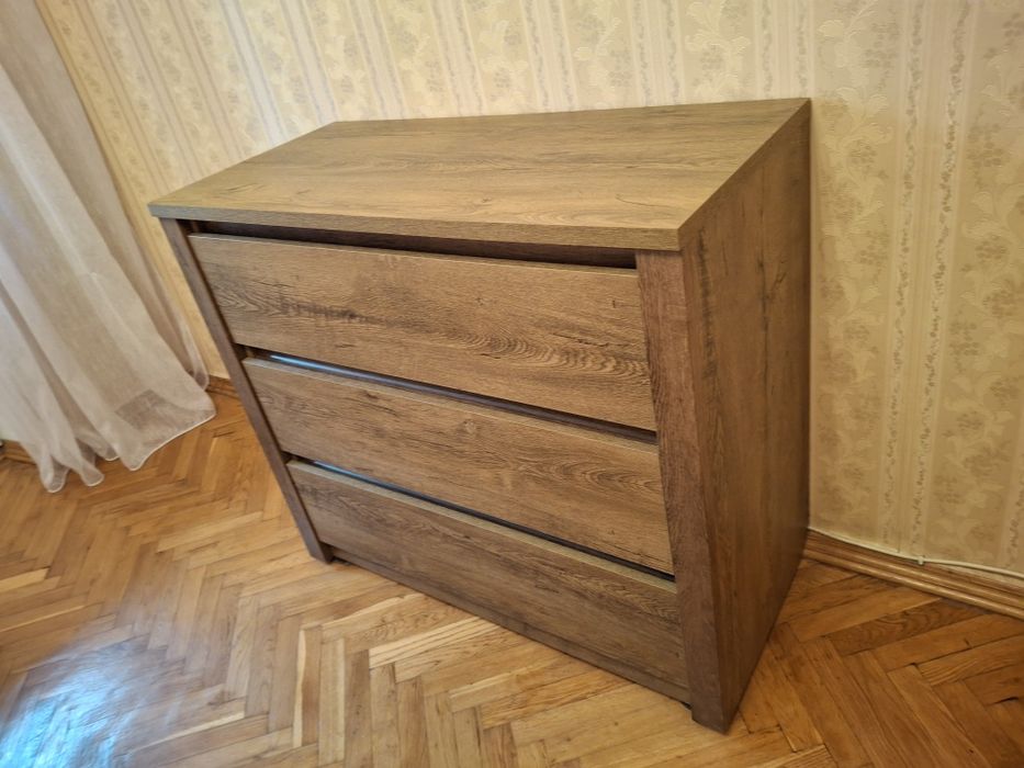 Комод VEDDE 3 шухляди колір дикий темний дуб - терміново