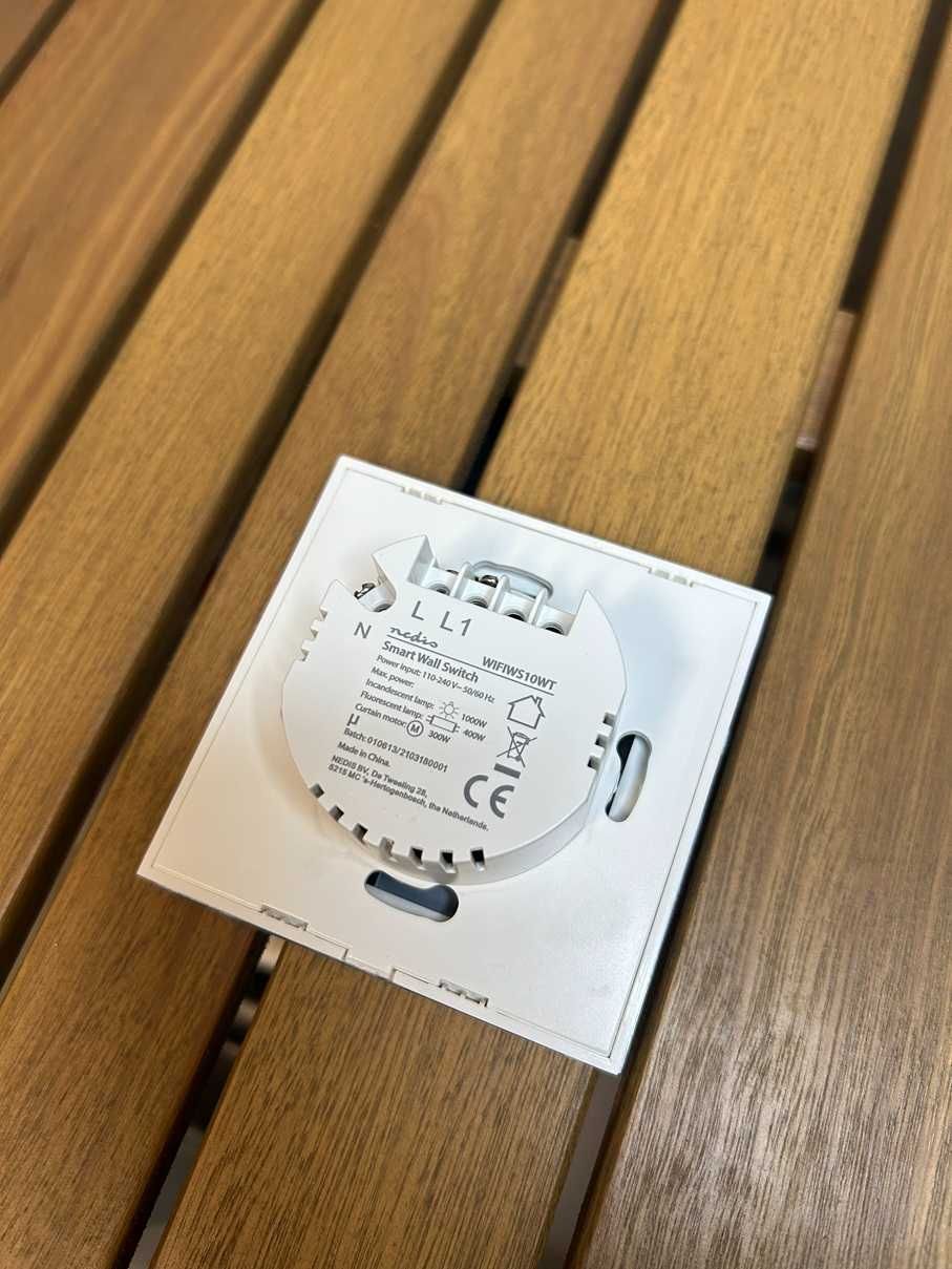 Interruptor Inteligente Nedis Wi-Fi SmartWallSwitch 1 Botão