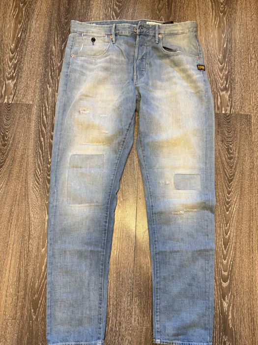 G-Star RAW чоловічі блакитні джинси loic relaxed tapered 34-34