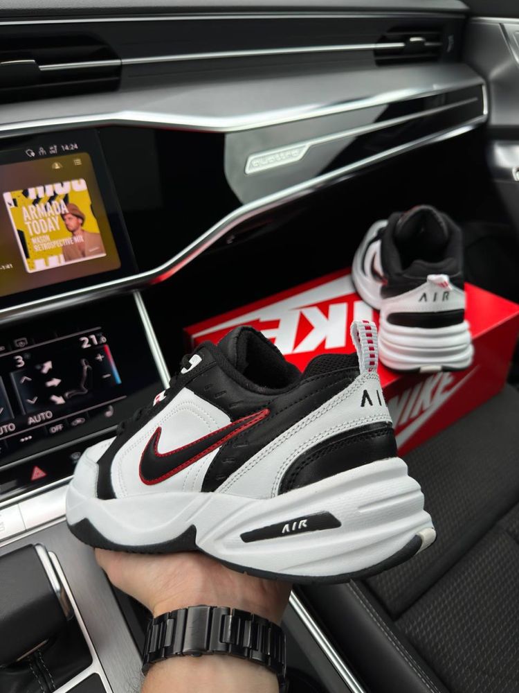 Мужские кроссовки найк аир монарх Nike Air Monarch White Black Red