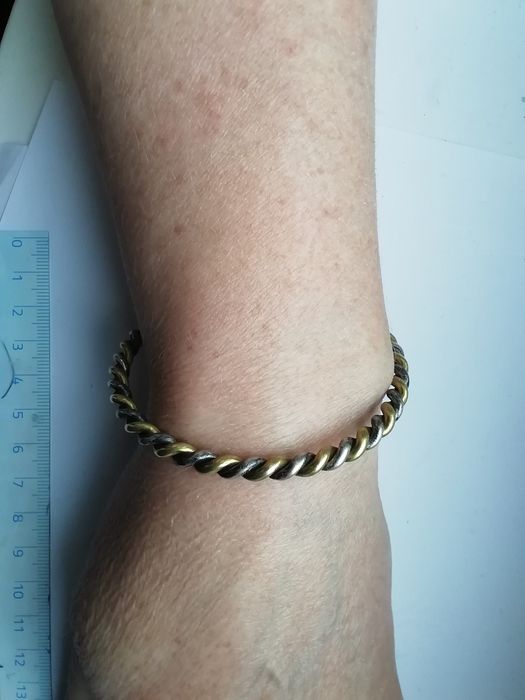 Bransoleta lecznicza , przeciw reumatyczne , srebrno miedziana