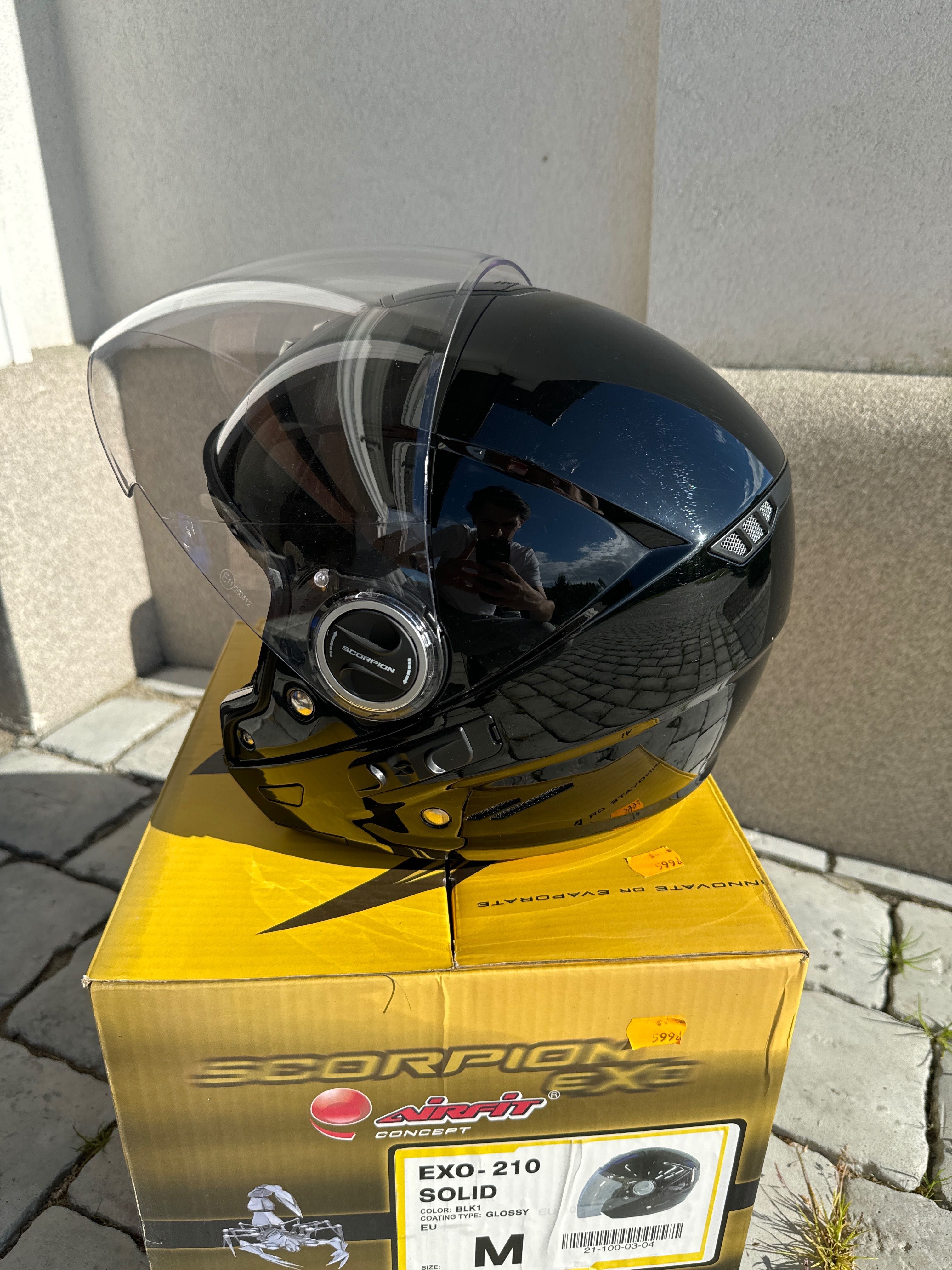 Kask Scorpion Exo 210 Solid - Czarny, M