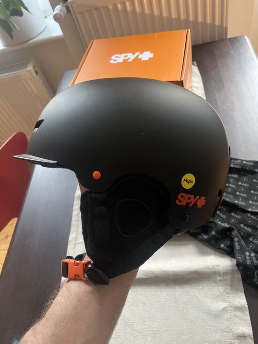 Kask snowboardowy SPY rozm. 59-61 cm czarno- pomarańczowy