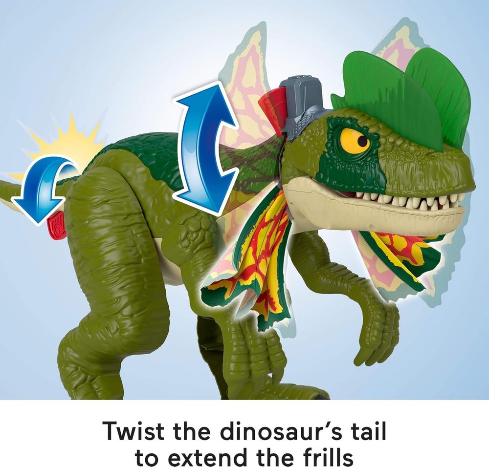 Fisher Price Jurassic World динозавр великий дилофозавр
