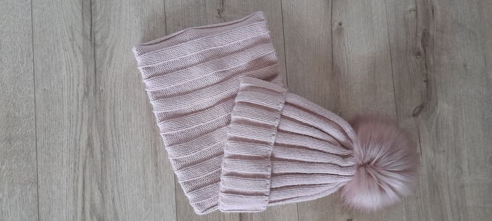 Czapka i komin dziewczęce