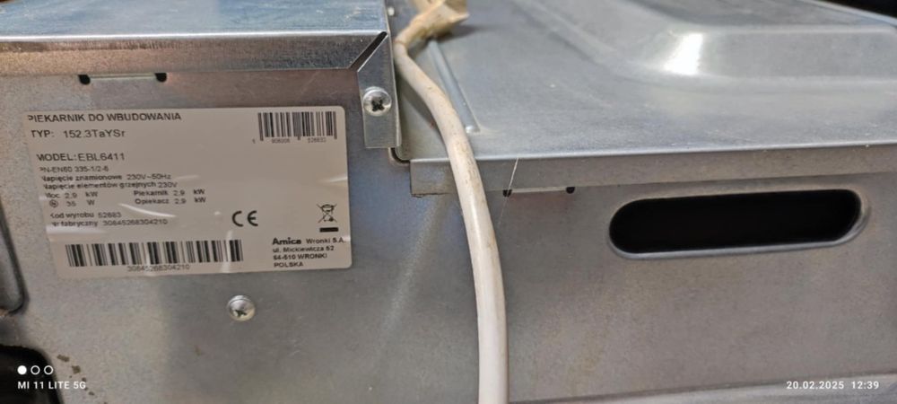 Piekarnik  Amica  EBL 6411 czarny