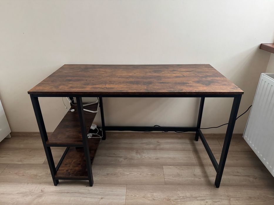 Biurko do gabinetu nowoczesne brązowe 120 cm Songmics