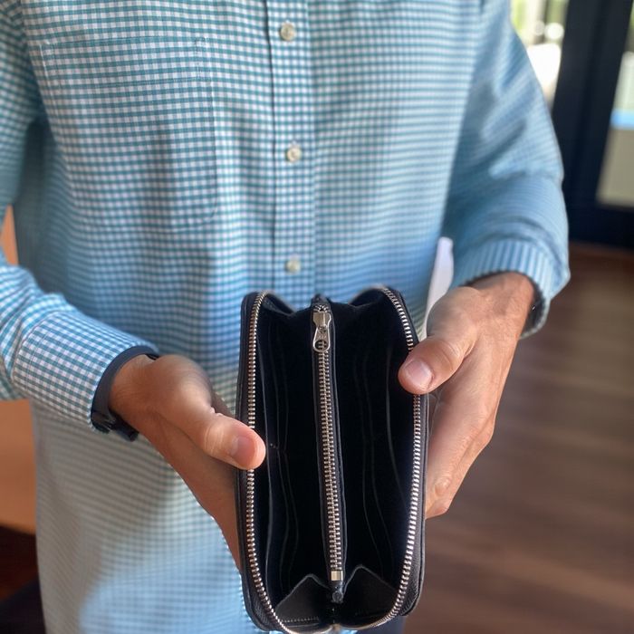 Кошелек кожаный на молнии|Клатч мужской|Zipper|Портмоне из кожи черный