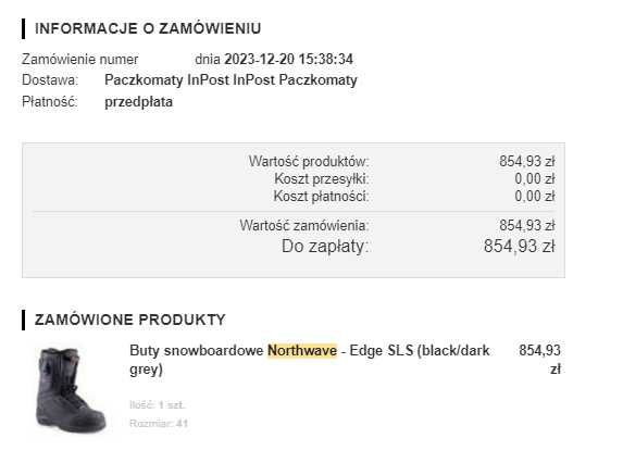 Buty Snowboardowe - Northwave Edge SLS - rozmiar 41 - 265mm - NOWE