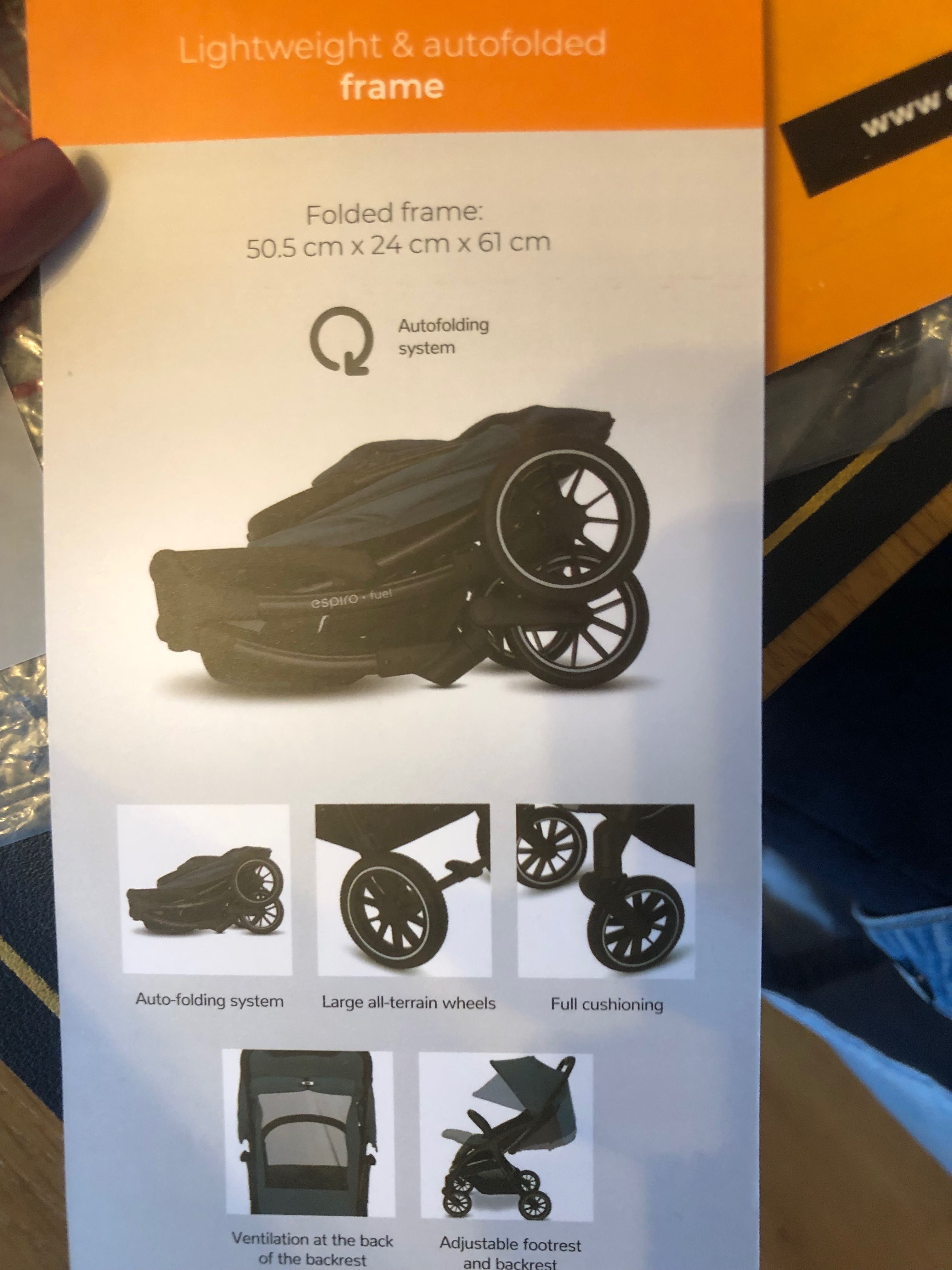 Wózek spacerowy Espiro Fuel + akcesoria