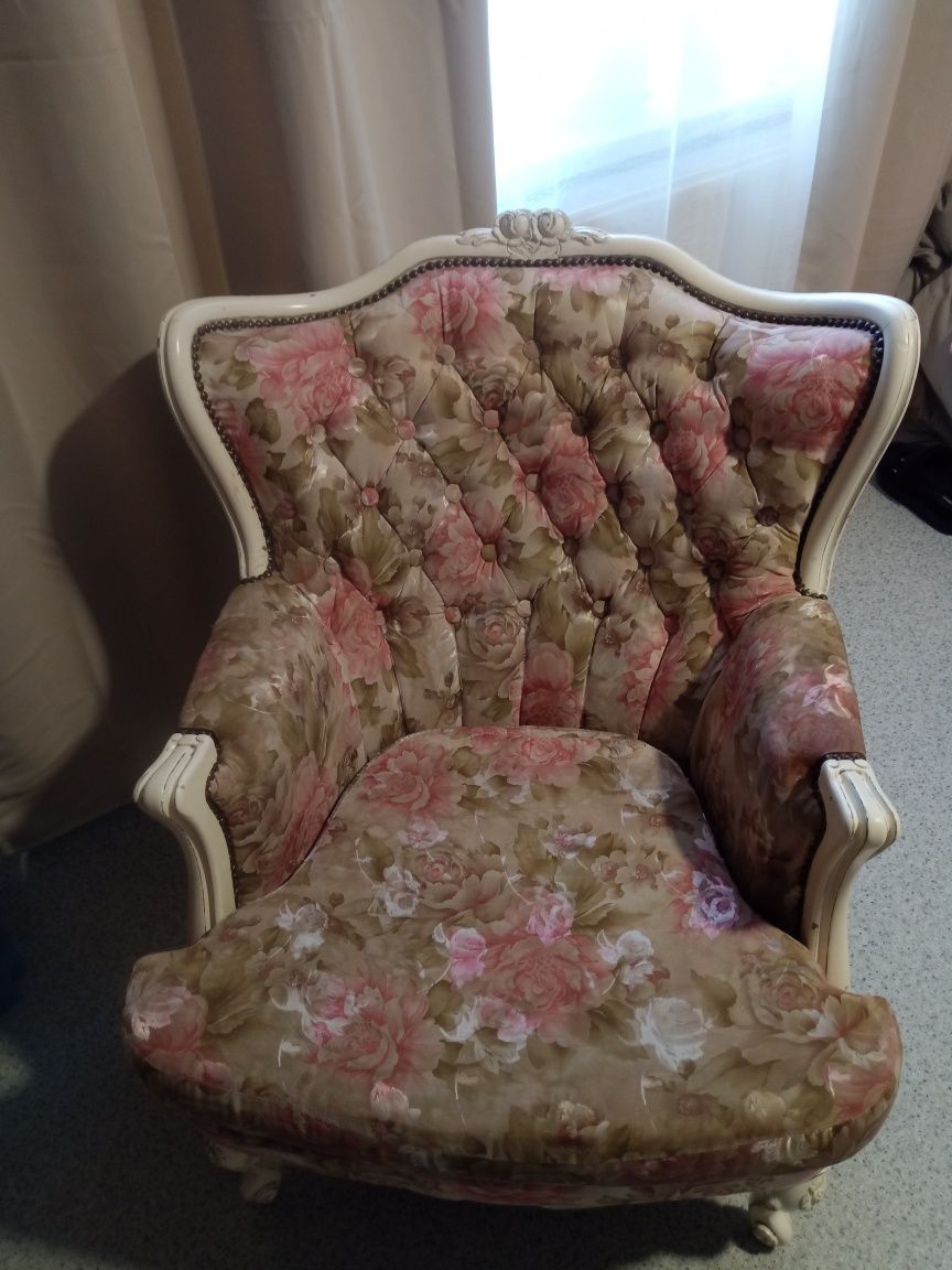 Zestaw sofa i fotel Ludwik XV
