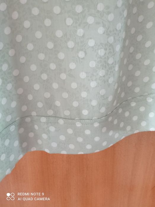 Blusa  Zara verde água com bolinhas brancas