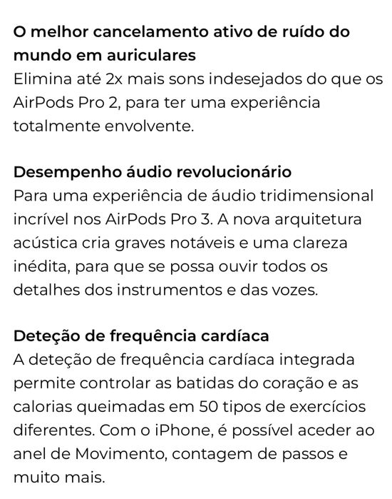 Apple AirPods Pro 3ª geração, novo