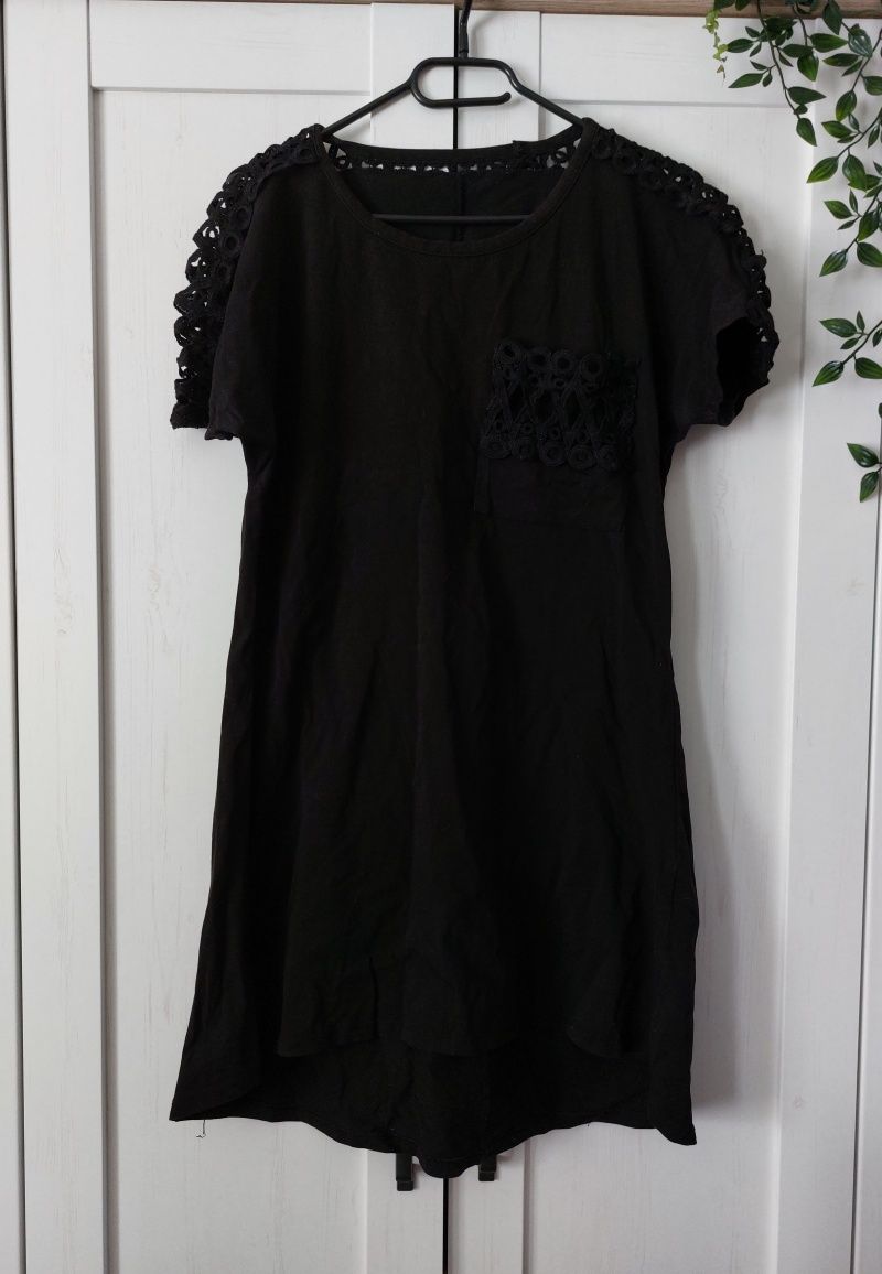 Czarna bawełniana sukienka r.M
