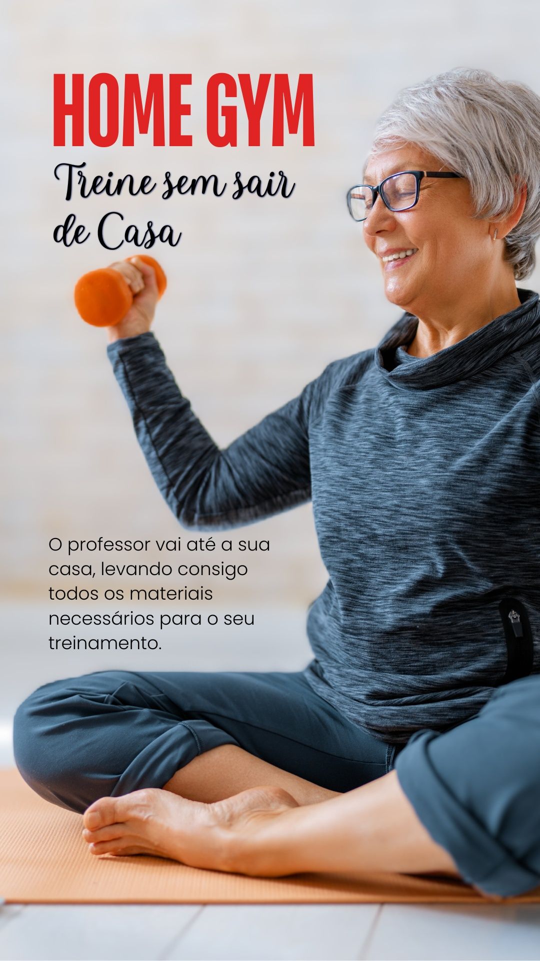 Treinamento físico em domicílio com todo o equipamento