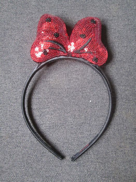 opaska myszka Mickey, Minnie, cekiny, nowa