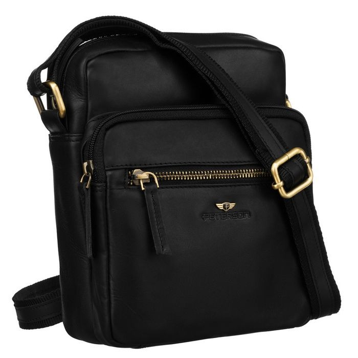 skórzana torebka męska listonoszka na pasku - peterson