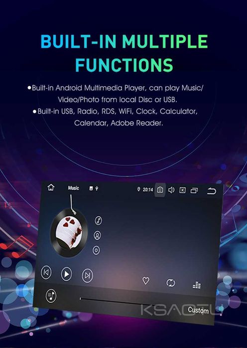 CarPlay Radio FM RDS Android GPS MP3 DVD USB WiFi Skoda Octavia II 2