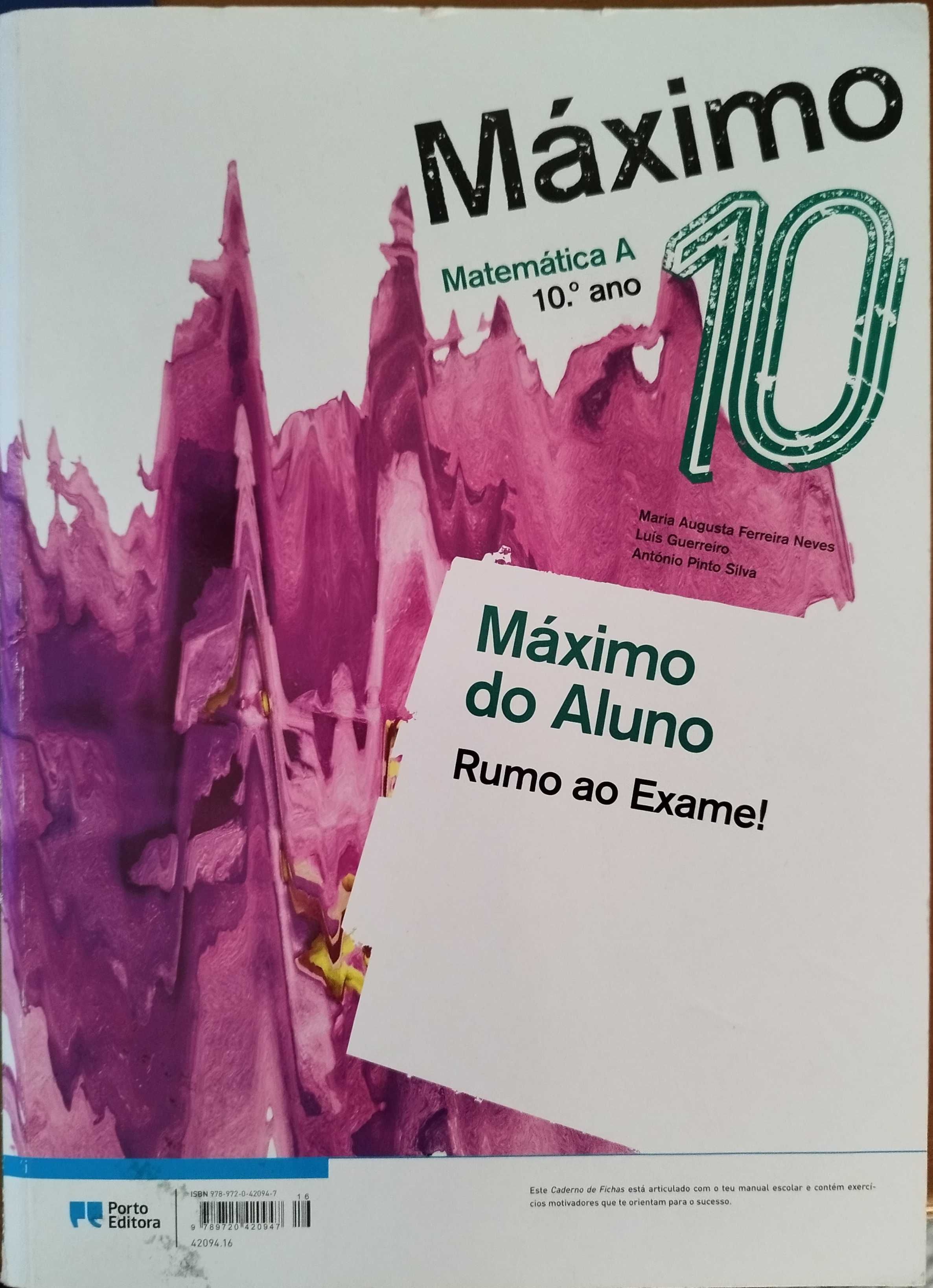 Máximo 10 - Caderno de Fichas Matemática A