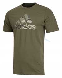 Adidas Wygodna Koszulka T-shirt Bawełniana Camo Badge Of Sport Graphic