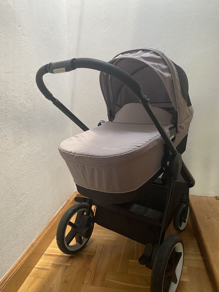 Wózek Cybex 3 w 1 głęboko - spacerowy Fotelik Cybex Aton 5 z bazą