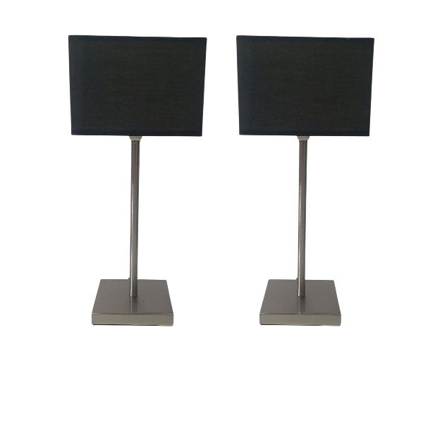 Conjunto de 4 candeeiros inox