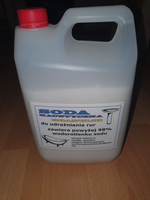 Soda kaustyczna 5kg, 98% wodorotlenek sodu do udrażniania rur