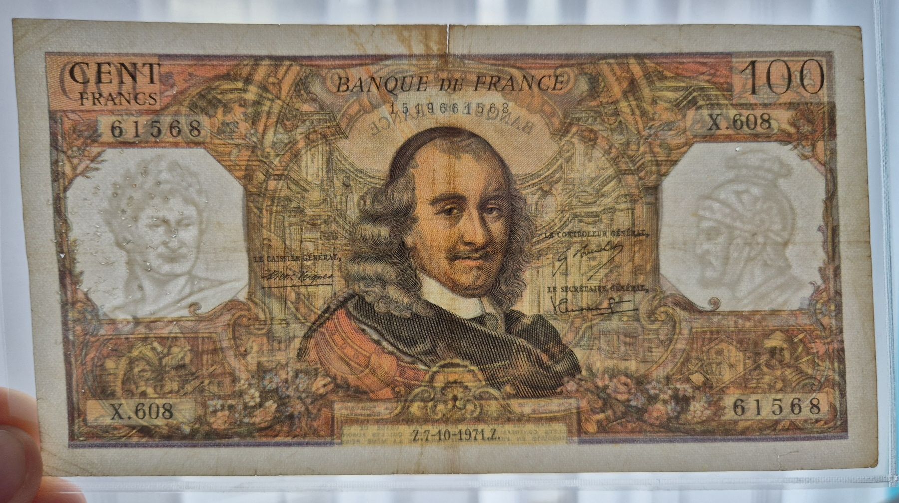 Banknot 100 franków 1971 Francja