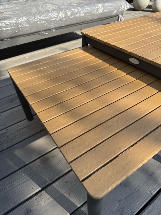 Piekny zestaw ogrodowy wypoczynkowh Oddesund 4,5 miejscowy szary