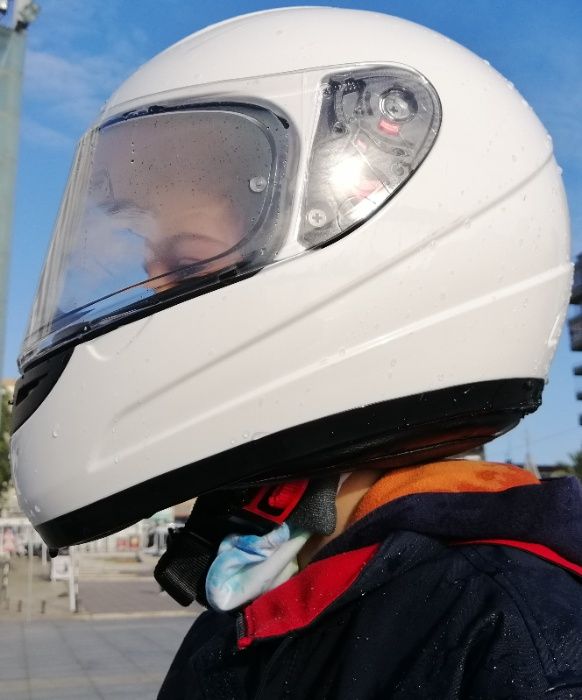 Capacete de mota infantil para criança MT Helmets Thunder Branco (M)