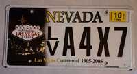 Orginalna tablica rejestracyjna z USA Stan " Newada " Las Vegas