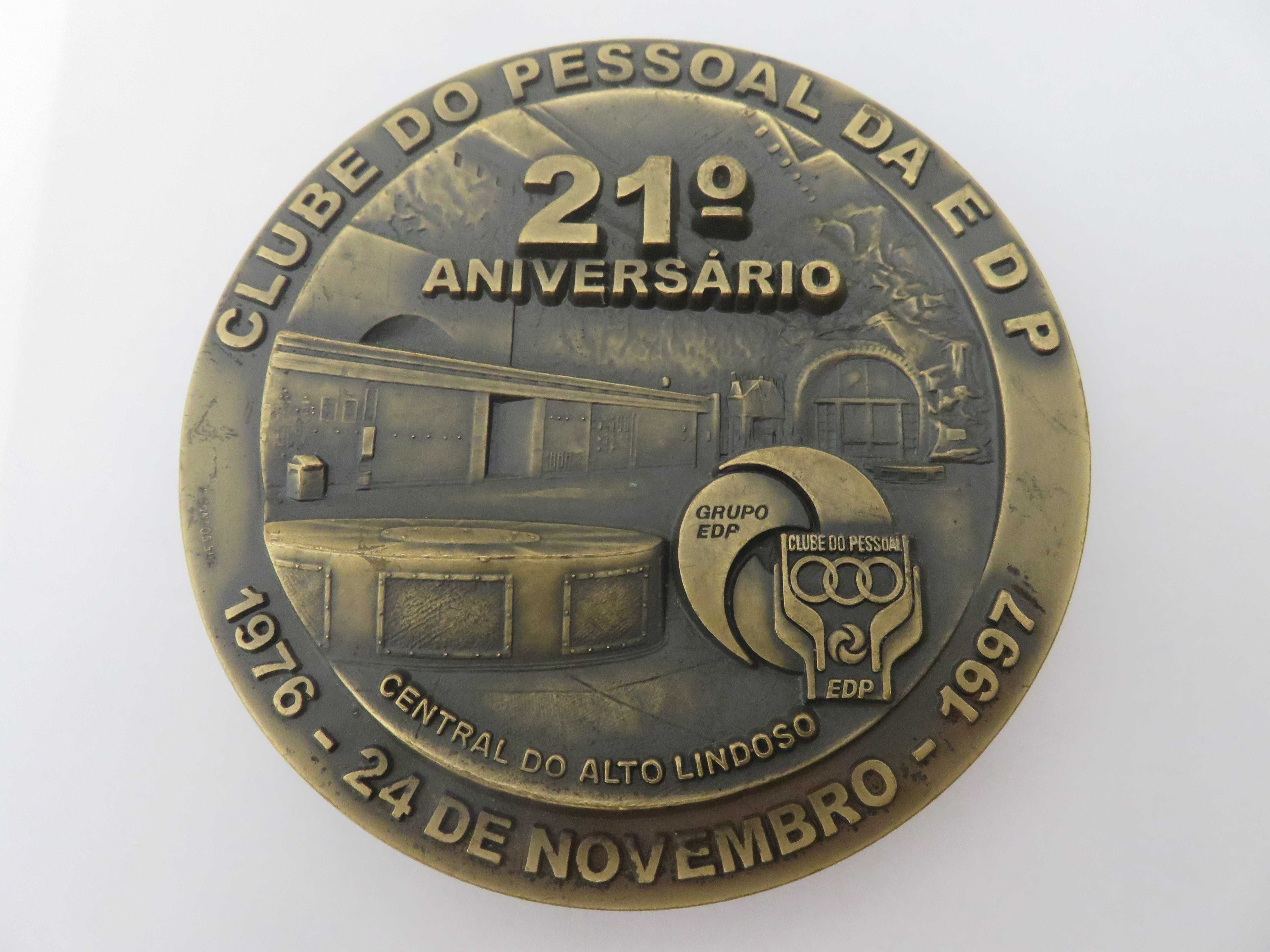 Medalha Aniversário Clube Pessoal EDP em bronze