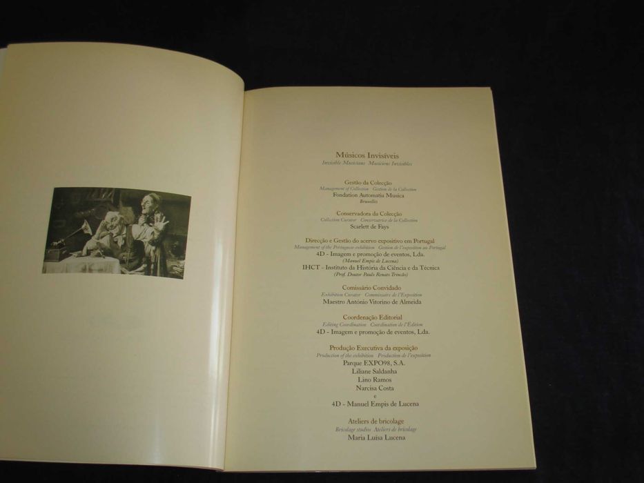 Livro Músicos Invisíveis Instrumentos de Música Mecânica e Autómatos
