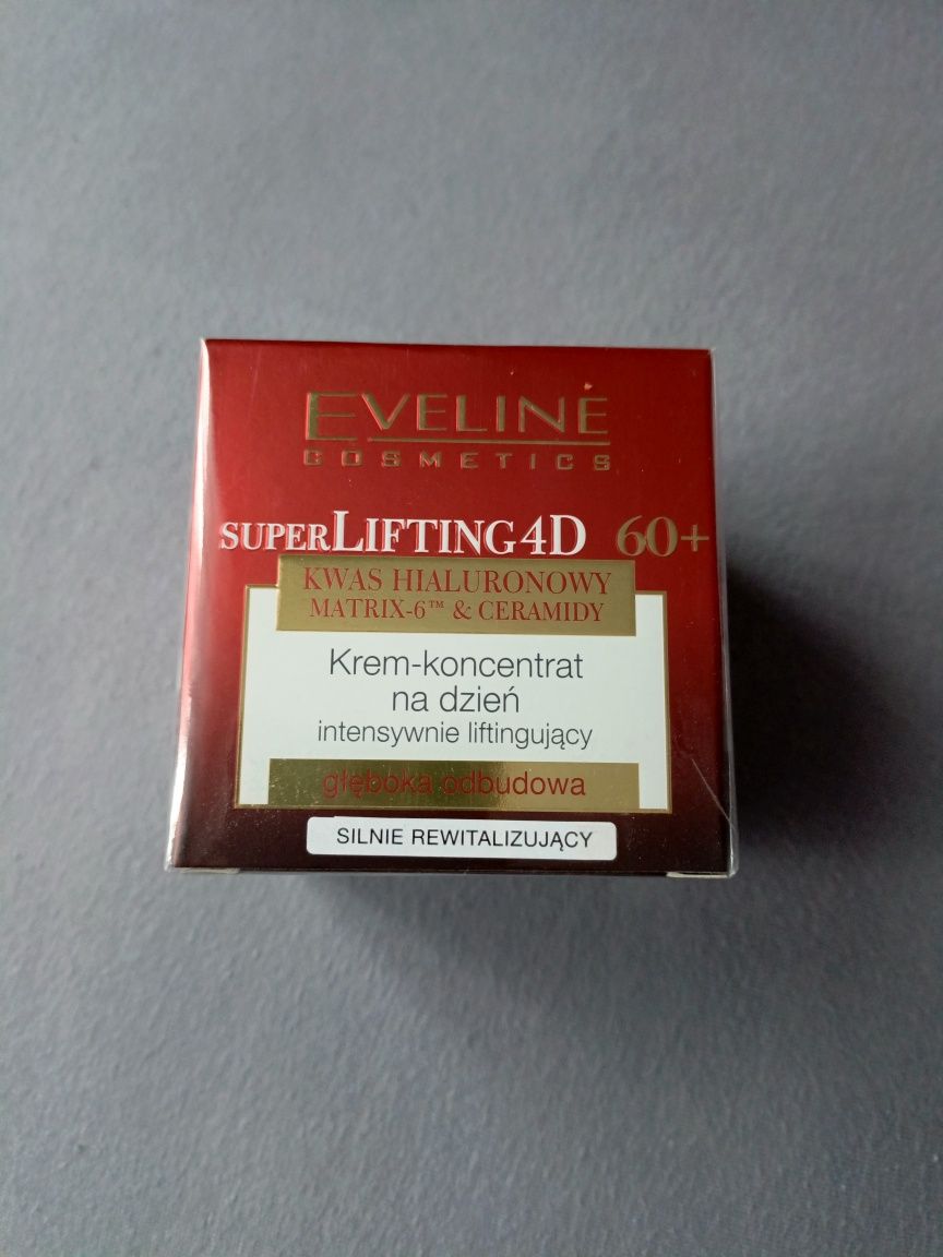 Krem do twarzy Eveline 60+ super lifting 4D kwas hialuronowy ceramidy