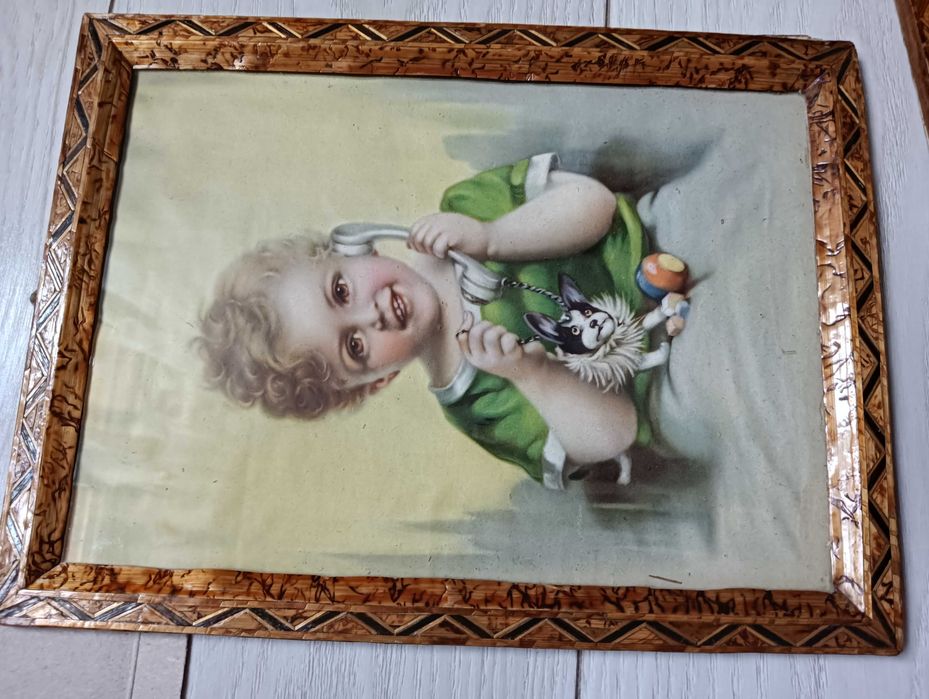 Stare obrazki w ramce+szkło. Brak pozycji 3