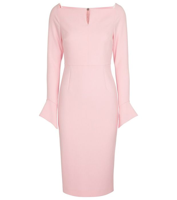 Roland Mouret – jasnoróżowa sukienka Garten, XS / 34 / UK 6