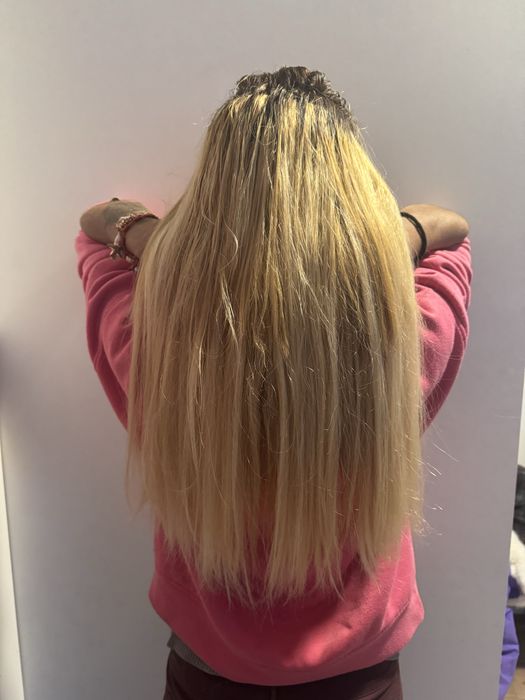 Cabelo humano 4 faixas tecidas para ser usada no microlink