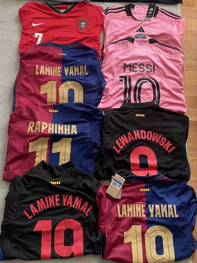 Wiele koszulek pilkarskich Yamal barcelona Ronaldo Lewnadowski Messi