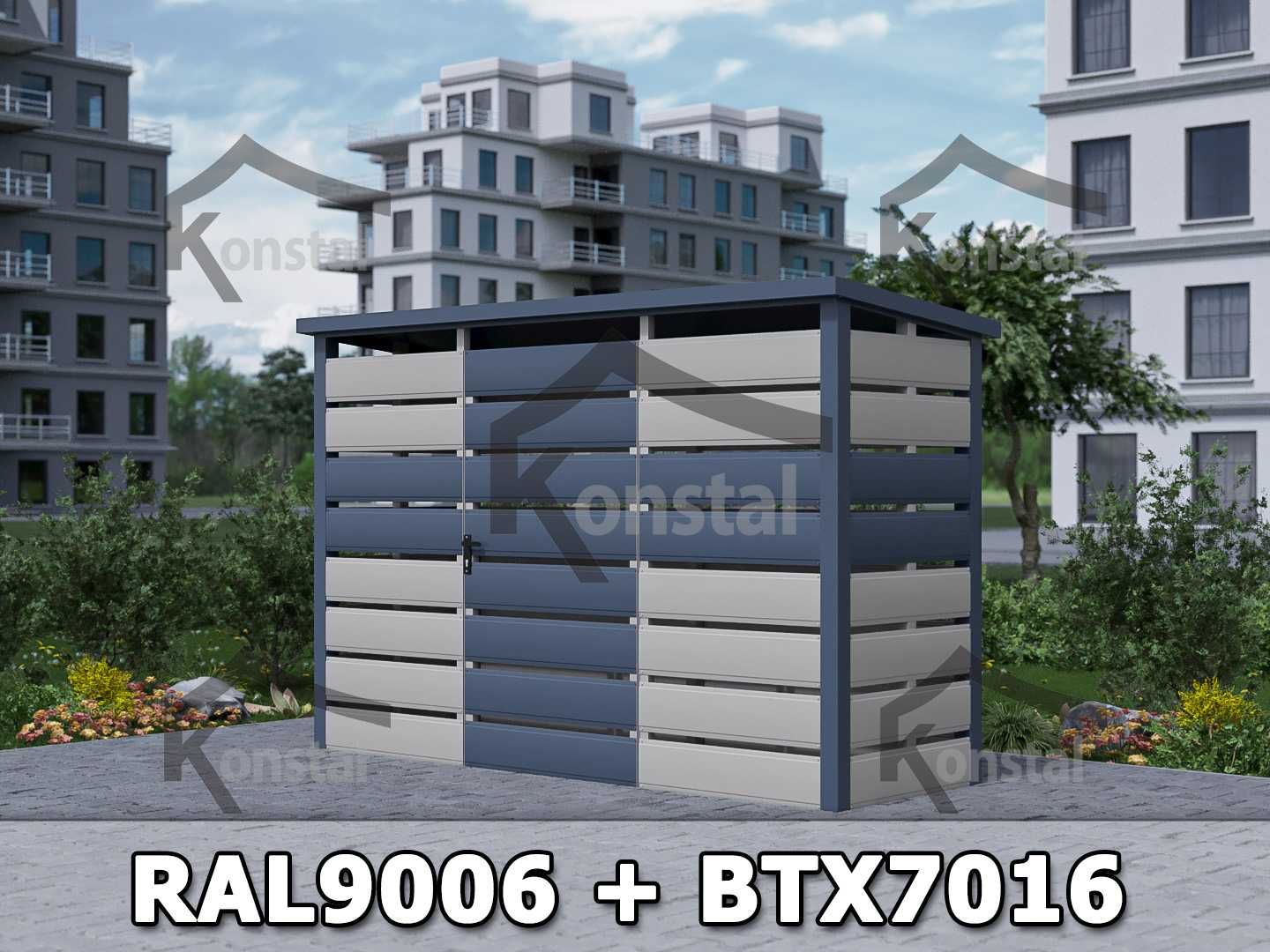 Wiata śmietnikowa panelowa 3x3 m Altana śmietnikowa - PRODUCENT