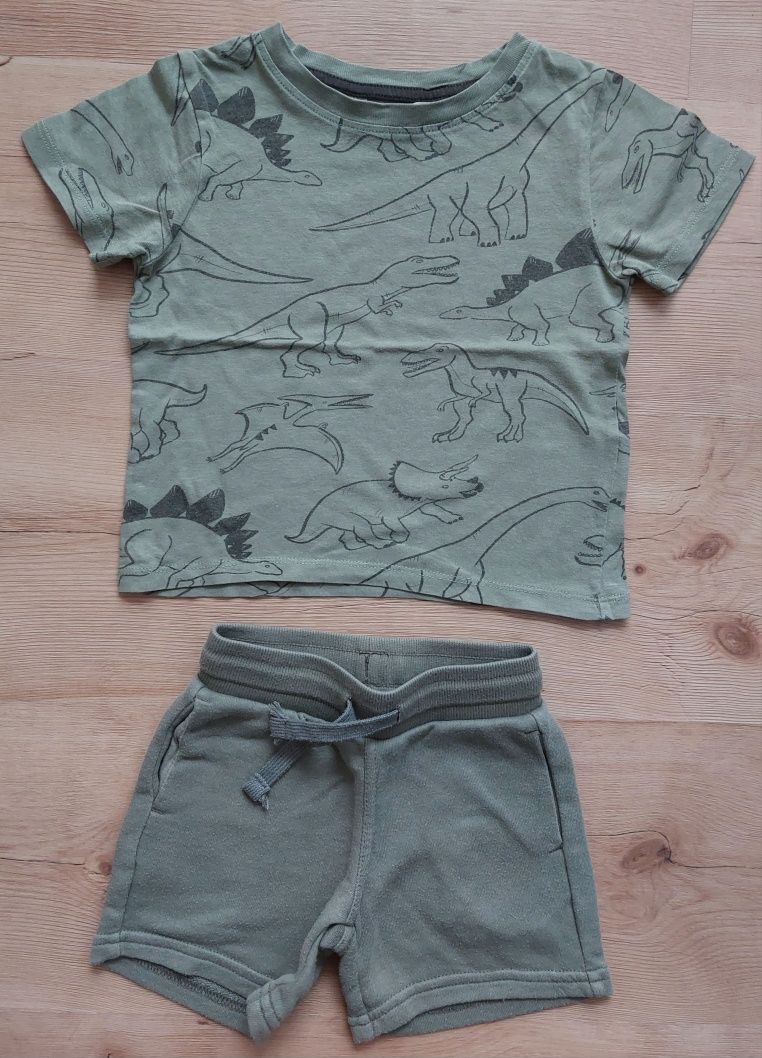 Zestaw komplet letni h&m 92 hm szorty koszulka