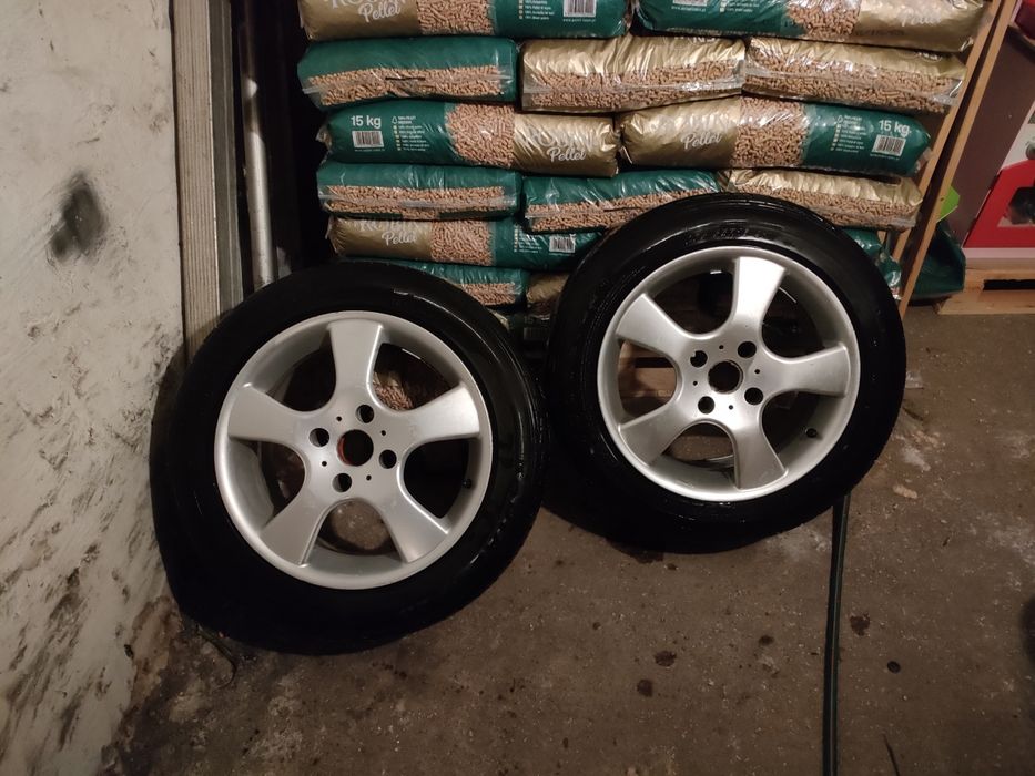 Alufelgi 4x114.3 16 cali 7.5j z oponami letnimi