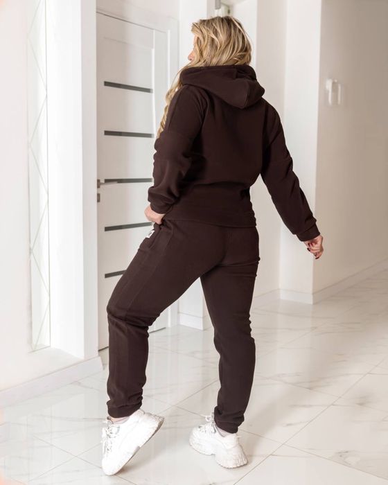 Женский зимний костюм флисовый БАТАЛ 48-62 кофта и штаны POLAR теплый